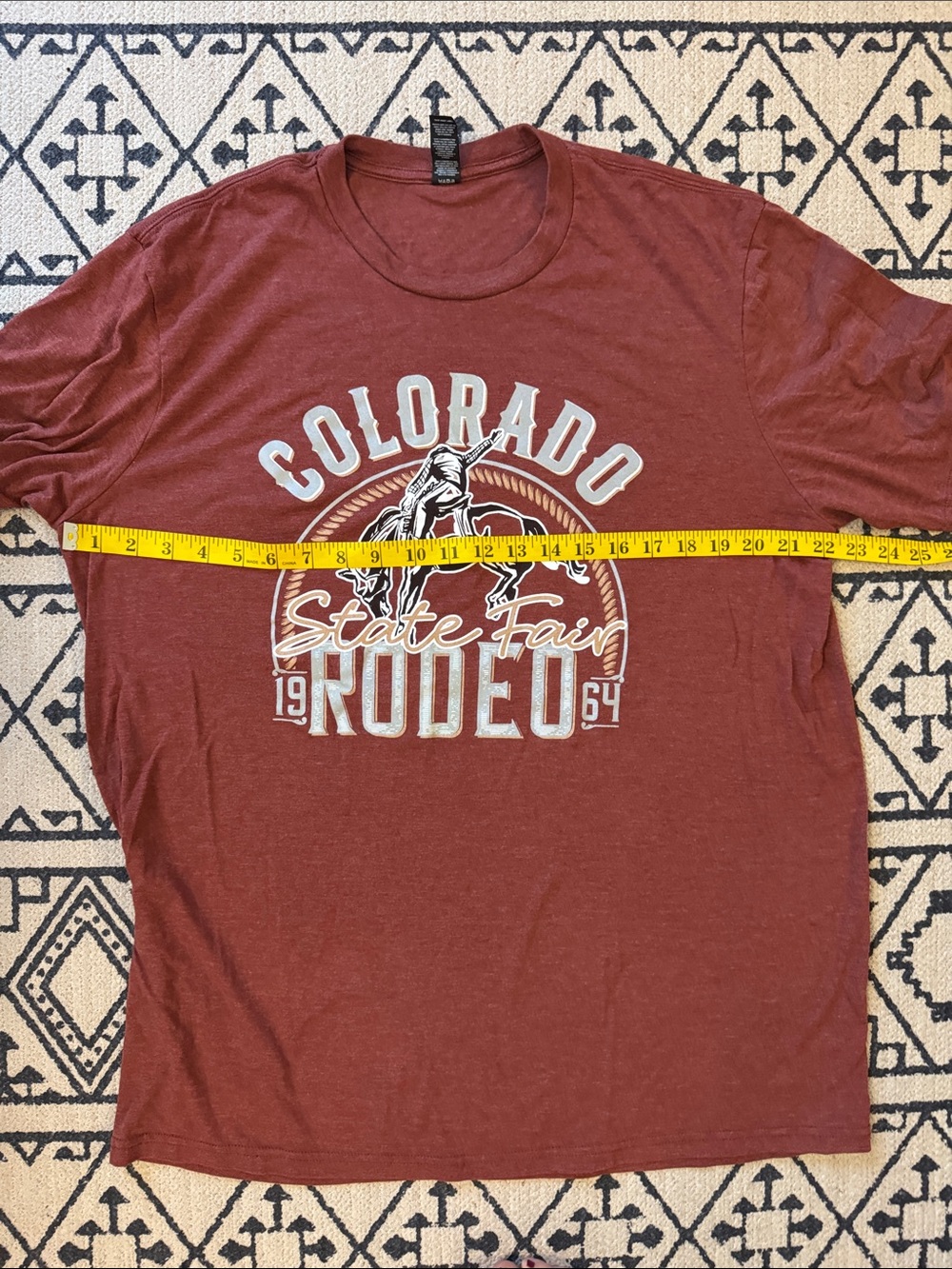 Colorado State Fair Rodeo 2025 Graphic Tee - Rust Red - Picture 3 of 5